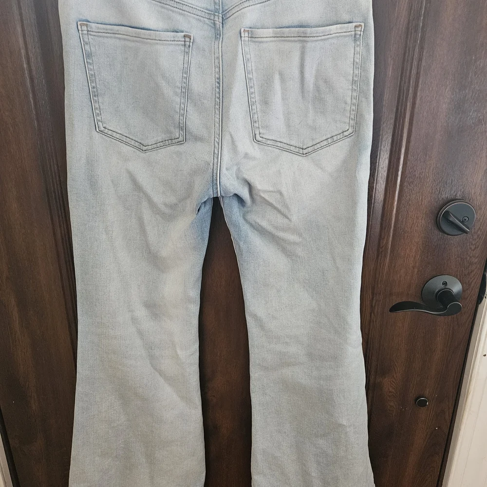 Express Light Blue Flare Jeans - Picture 10 of 12
